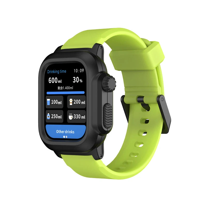 Waterproof Shell for Apple Watch 45mm 44mm 40mm 42mm Integrated Wristband Sport Bracelet for iWatch Series
