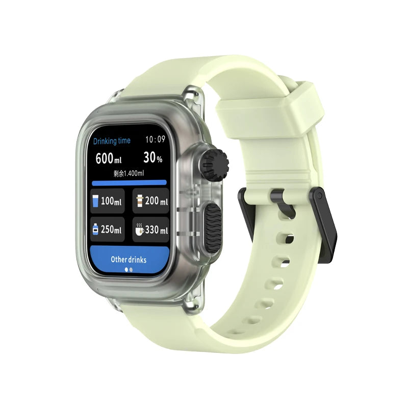 Waterproof Shell for Apple Watch 45mm 44mm 40mm 42mm Integrated Wristband Sport Bracelet for iWatch Series