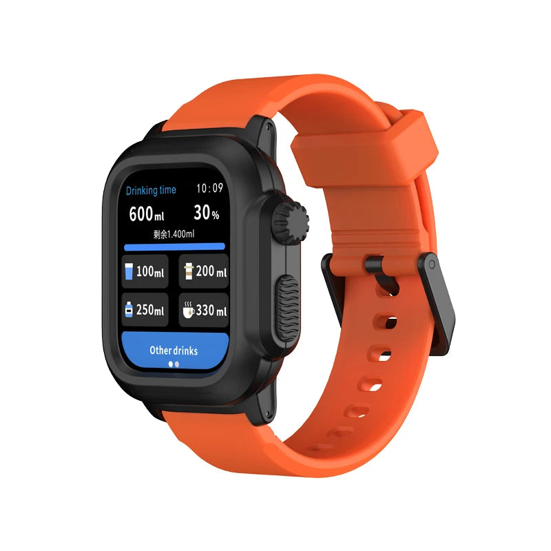Waterproof Shell for Apple Watch 45mm 44mm 40mm 42mm Integrated Wristband Sport Bracelet for iWatch Series