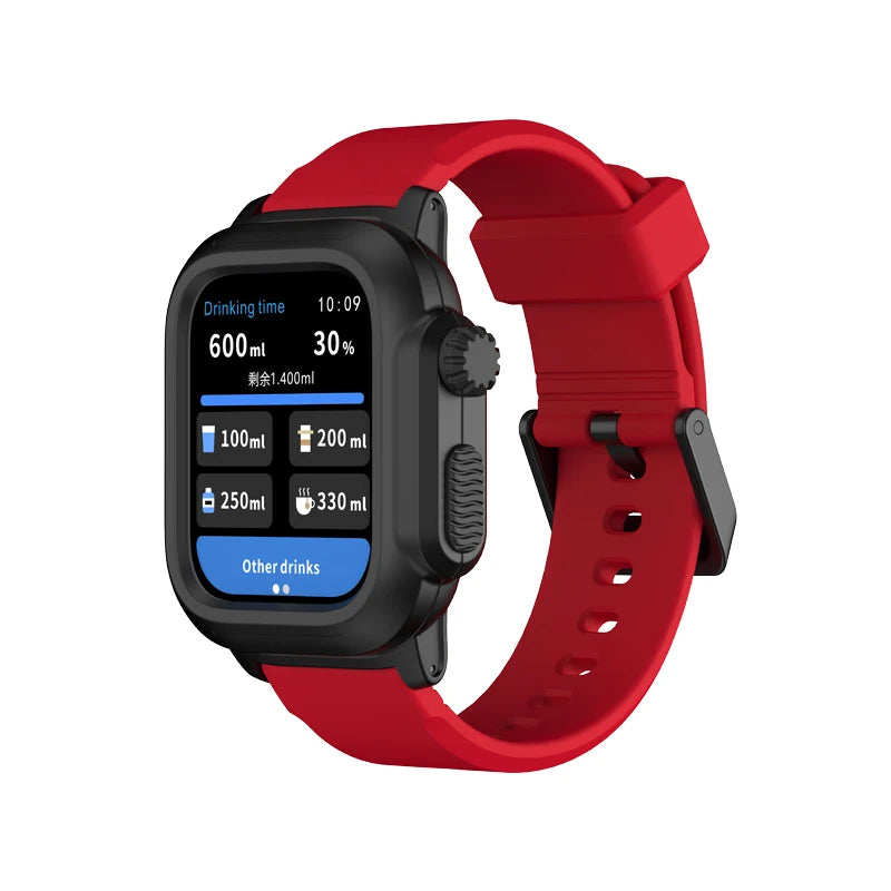 Waterproof Shell for Apple Watch 45mm 44mm 40mm 42mm Integrated Wristband Sport Bracelet for iWatch Series
