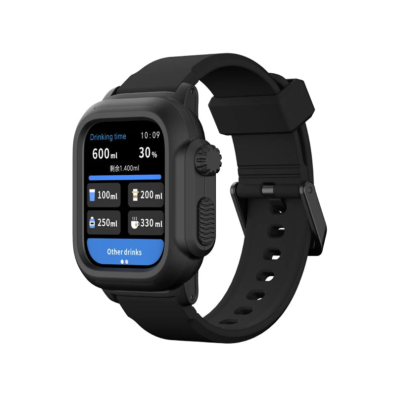 Waterproof Shell for Apple Watch 45mm 44mm 40mm 42mm Integrated Wristband Sport Bracelet for iWatch Series