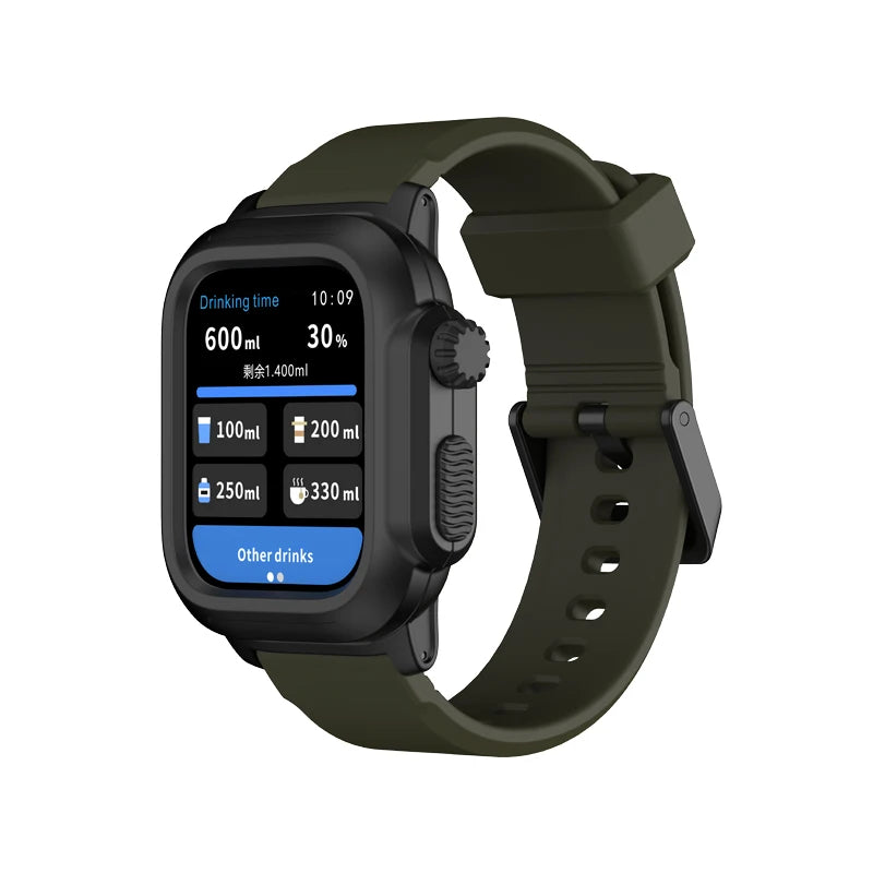 Waterproof Shell for Apple Watch 45mm 44mm 40mm 42mm Integrated Wristband Sport Bracelet for iWatch Series
